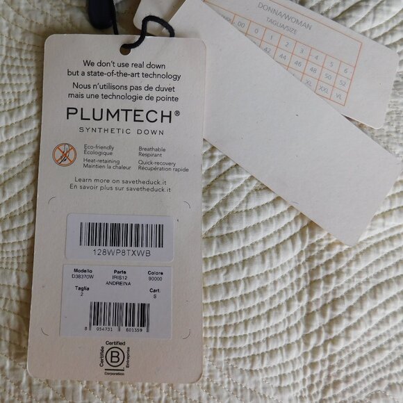 NWT Save The Duck Iris NLA Carly style navy Plumtech vegan down puffer jacket M - Picture 8 of 16